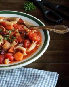 Rustic Vegetable Bean Soup and Early Spring Gratitude Image